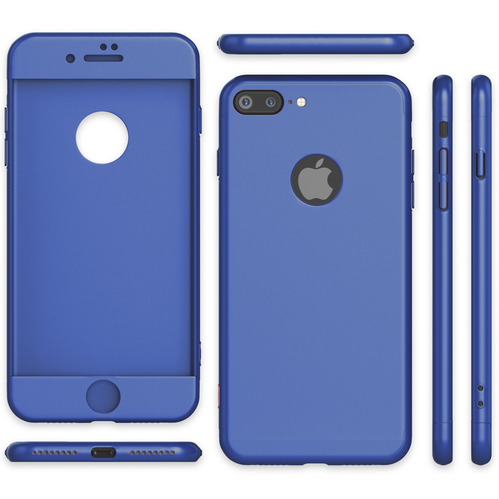 NALIA 360 Apple, 8 Plus, Hülle, Backcover, Blau iPhone Grad