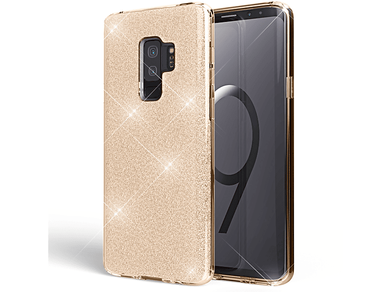 NALIA Glitzer Galaxy Gold Samsung, Hülle, Backcover, S9 Plus