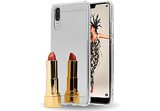 NALIA Spiegel Silikon Hülle, Backcover, Huawei, P20, Silber
