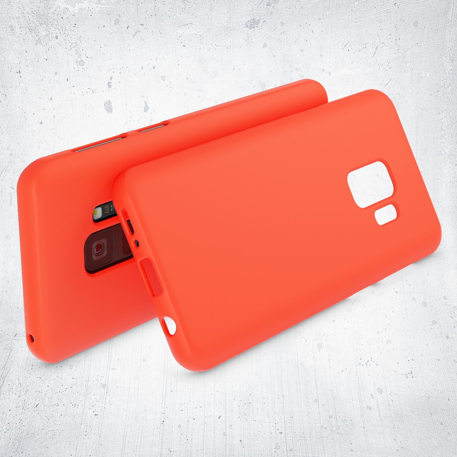 Backcover, Orange Samsung, S9, Hülle, NALIA Galaxy Silikon Neon