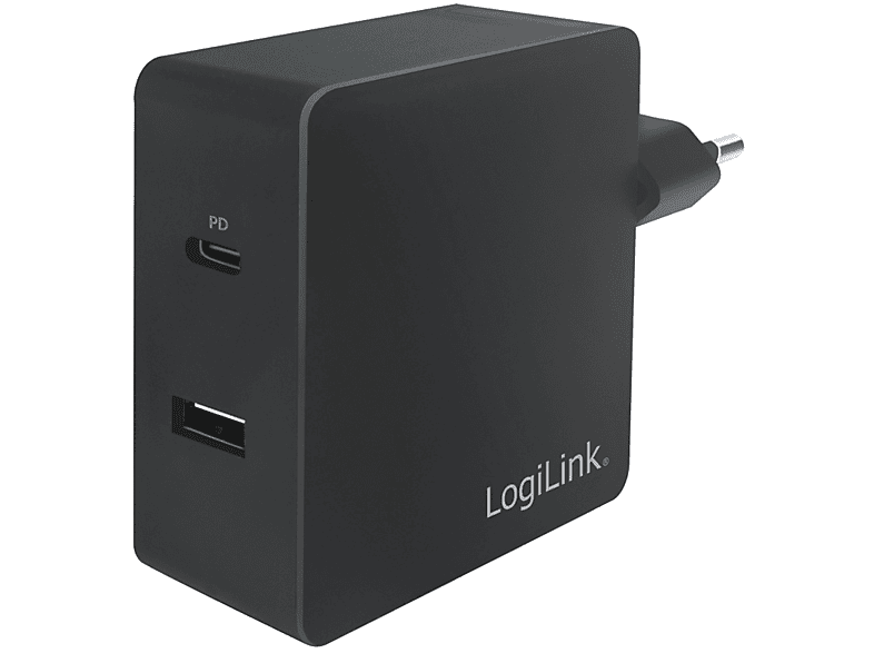 USB 2 Ladeadapter LOGILINK USB-Adapterstecker Ports, Universal, mit s.Abb. schwarz