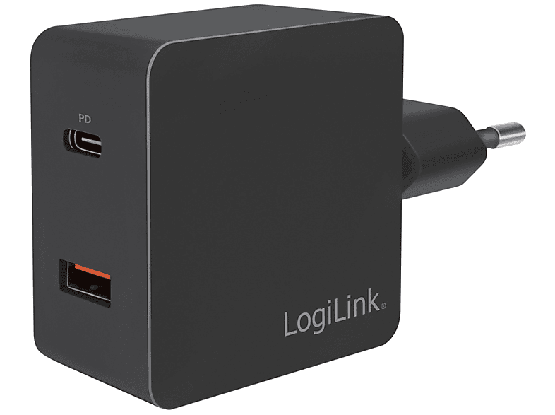 LOGILINK USB-Adapterstecker,USB-C PD & 1x USB-A Quick Charge USB-Adapterstecker Universal, s.Abb.