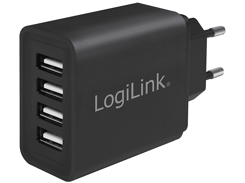 Watt, Universal, LOGILINK USB-Adapterstecker, USB-Adapterstecker s.Abb. schwarz 4x USB, 24