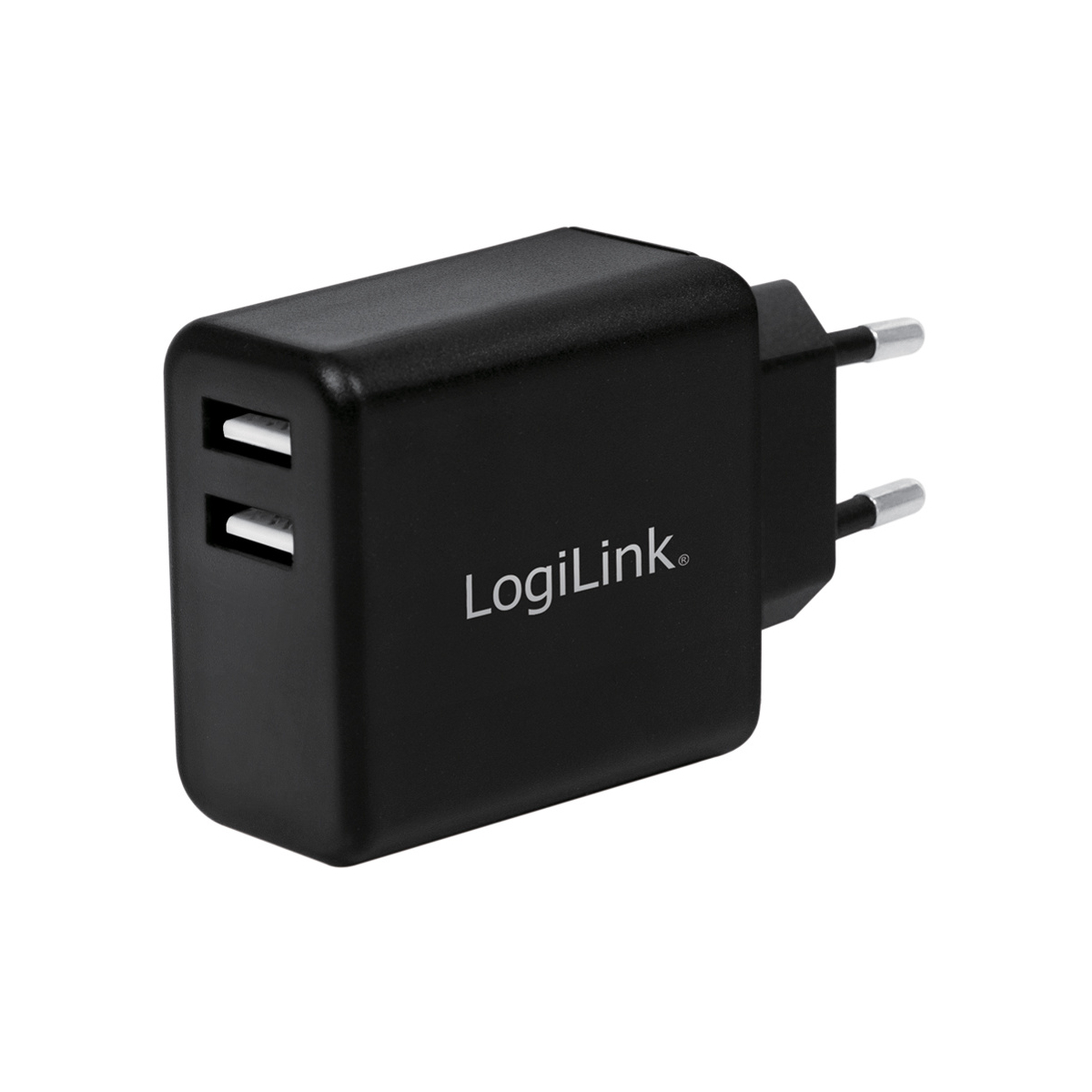 LOGILINK USB-Adapterstecker, 2x s.Abb. Watt, USB, weiß 12 Universal, USB-Adapterstecker