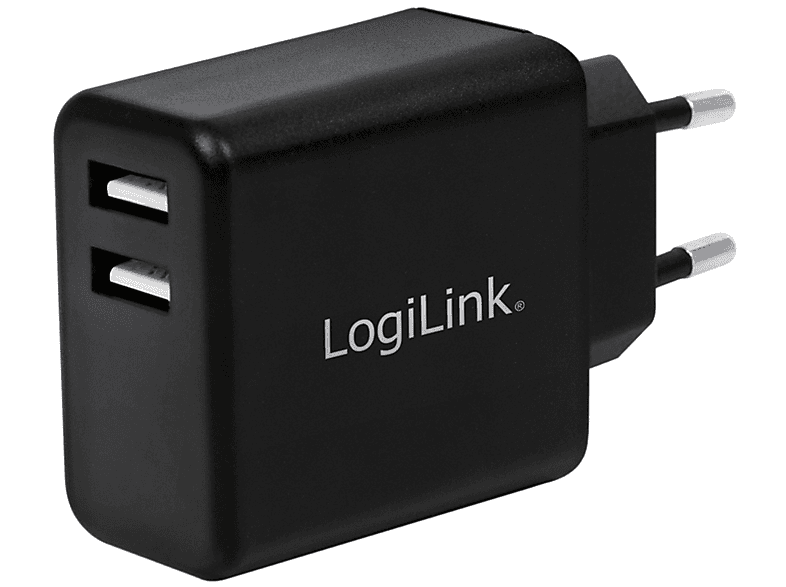LOGILINK USB-Adapterstecker, 2x USB, 12 Watt, weiß USB-Adapterstecker Universal, s.Abb.