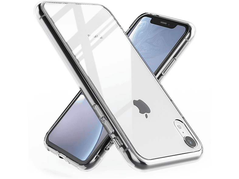 NALIA Klare Hartglas Hülle, Backcover, iPhone XR, Apple, Transparent