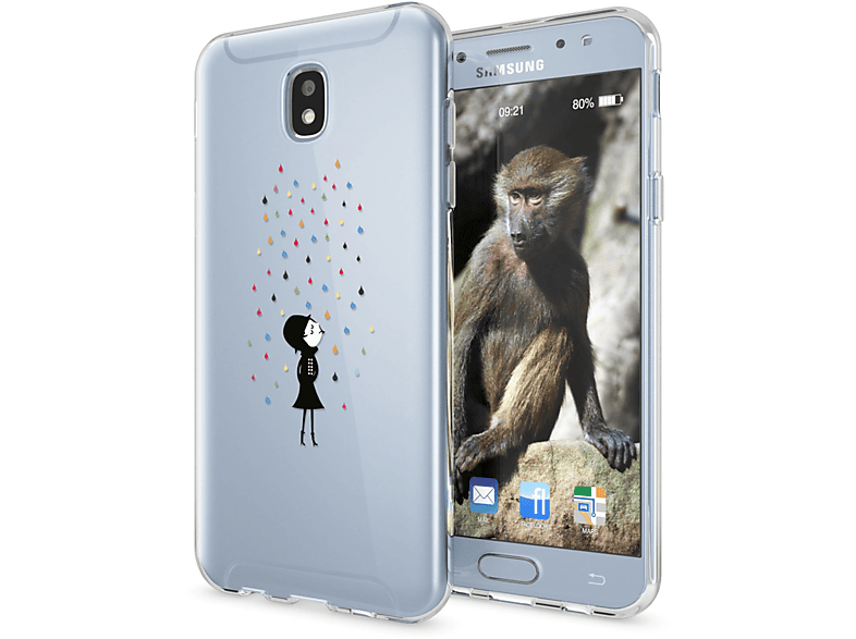 J5 Mehrfarbig Hülle, NALIA Samsung, Galaxy Motiv Silikon Backcover, (2017),
