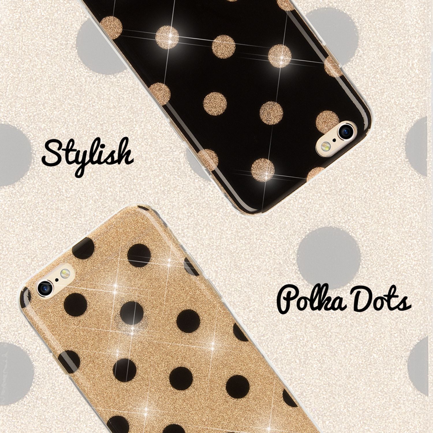 Gold NALIA 6 iPhone 6s, Backcover, Apple, Punkte iPhone Hülle,