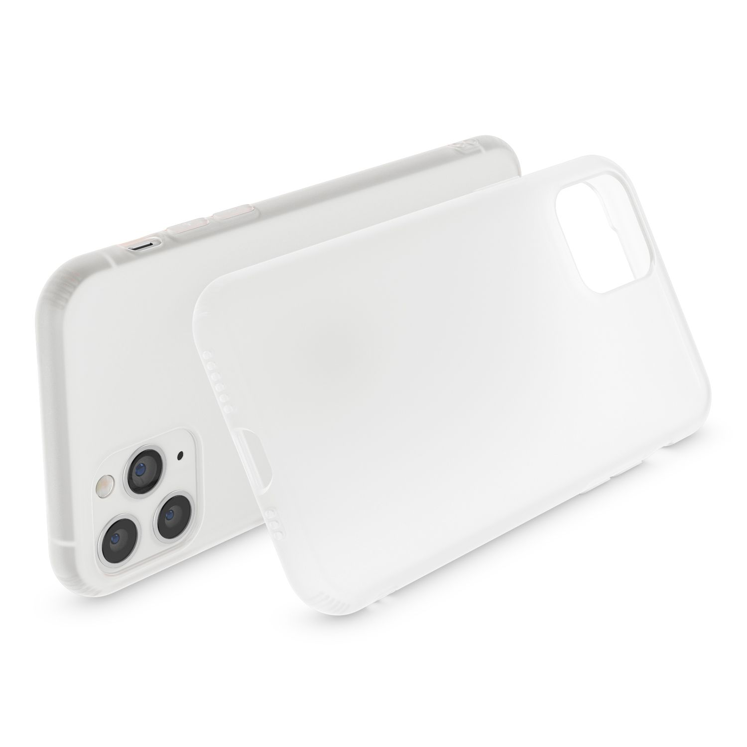 NALIA Backcover, Weiß iPhone Apple, Silikon Pro Hülle, Semi-Transparente 11 Max,