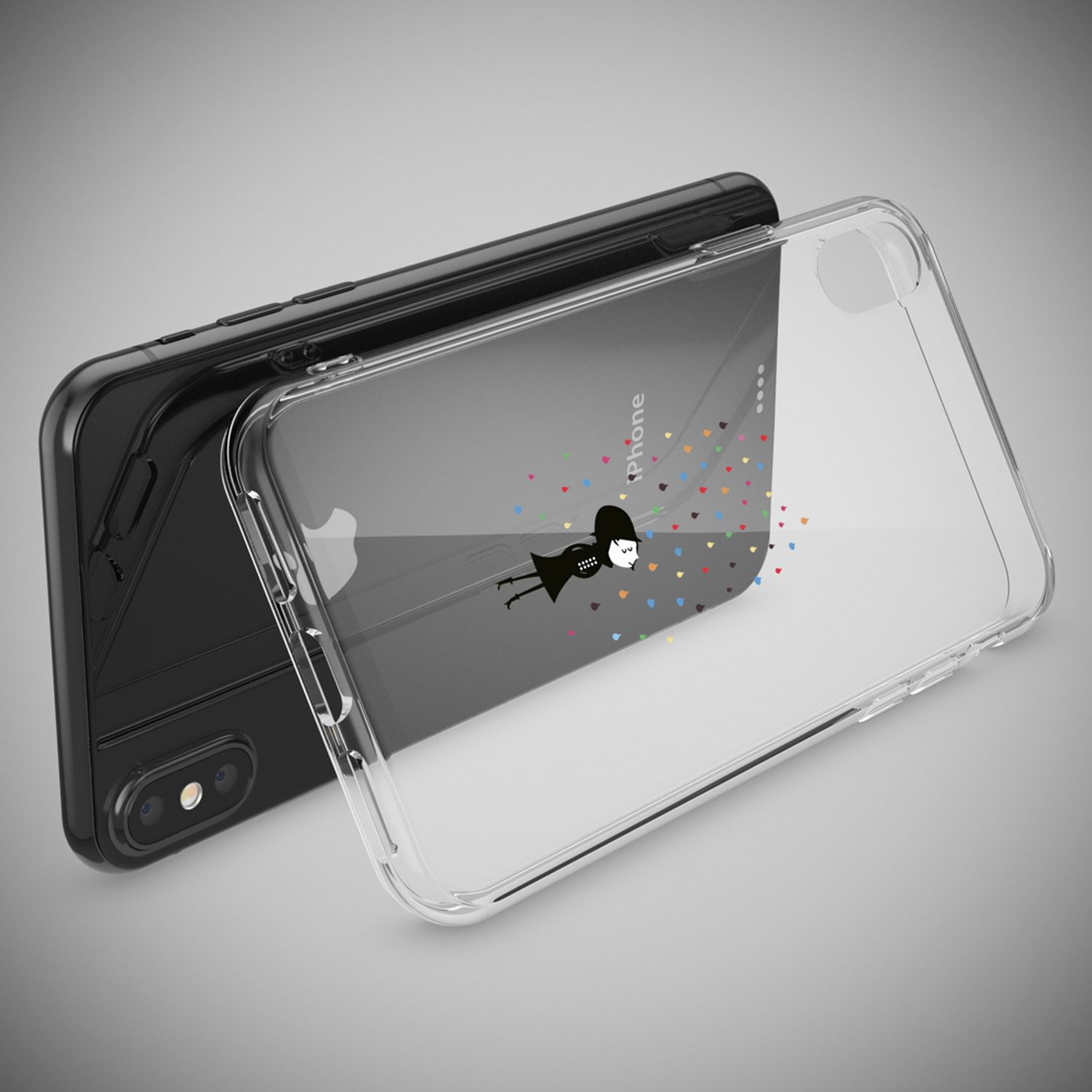 NALIA Motiv Silikon Hülle, Backcover, Mehrfarbig iPhone iPhone Apple, X XS
