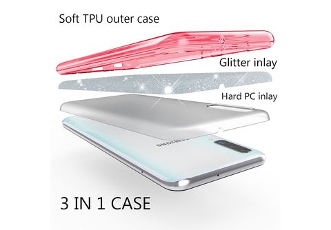 NALIA Glitzernde Klarsichthülle für Samsung Galaxy S24 Ultra Hülle