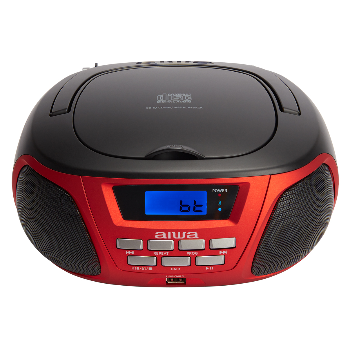 AIWA BBTU-300RD Boombox mit Player, CD Rot