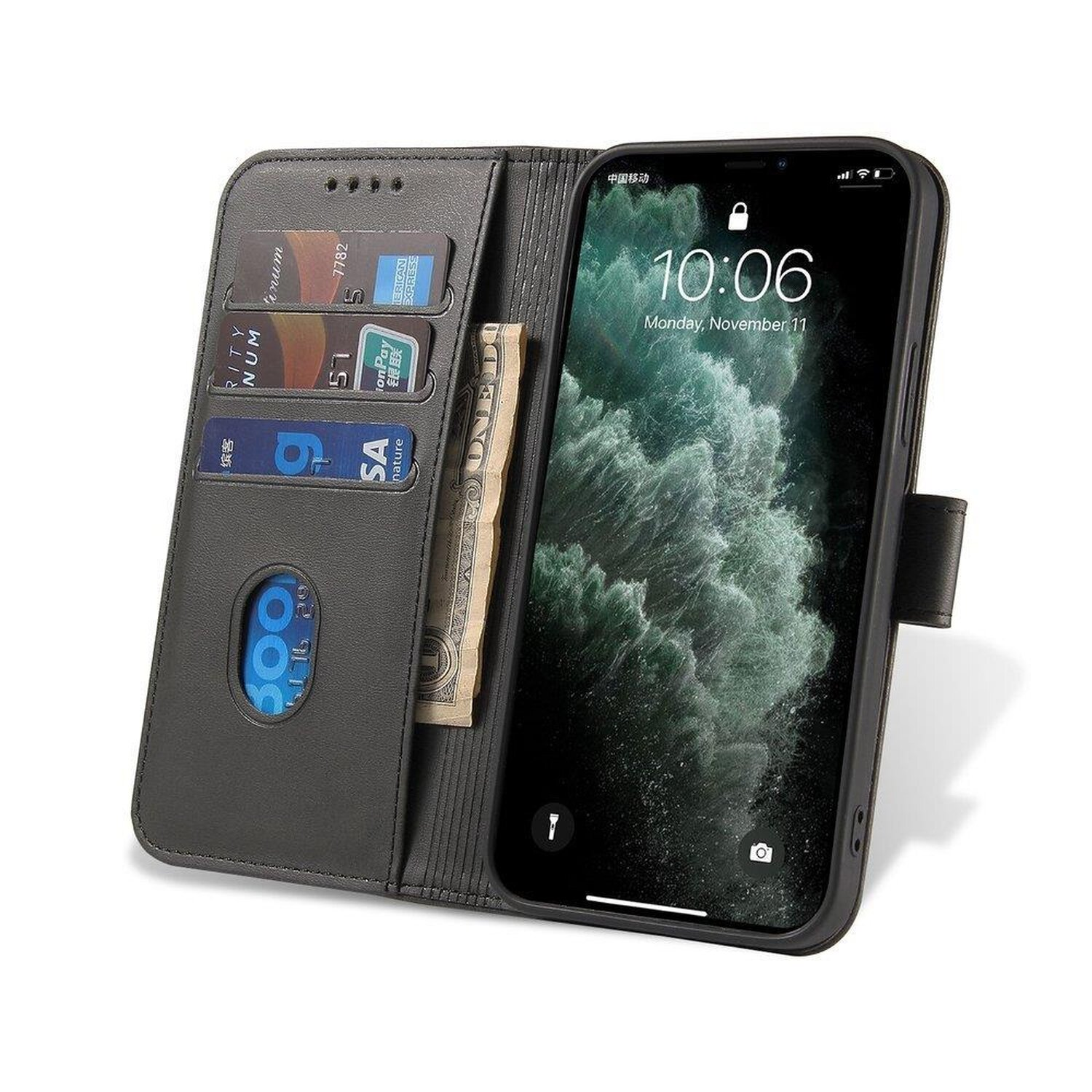 Samsung, A21S, Magnet Bookcover, Case, COFI Galaxy Schwarz