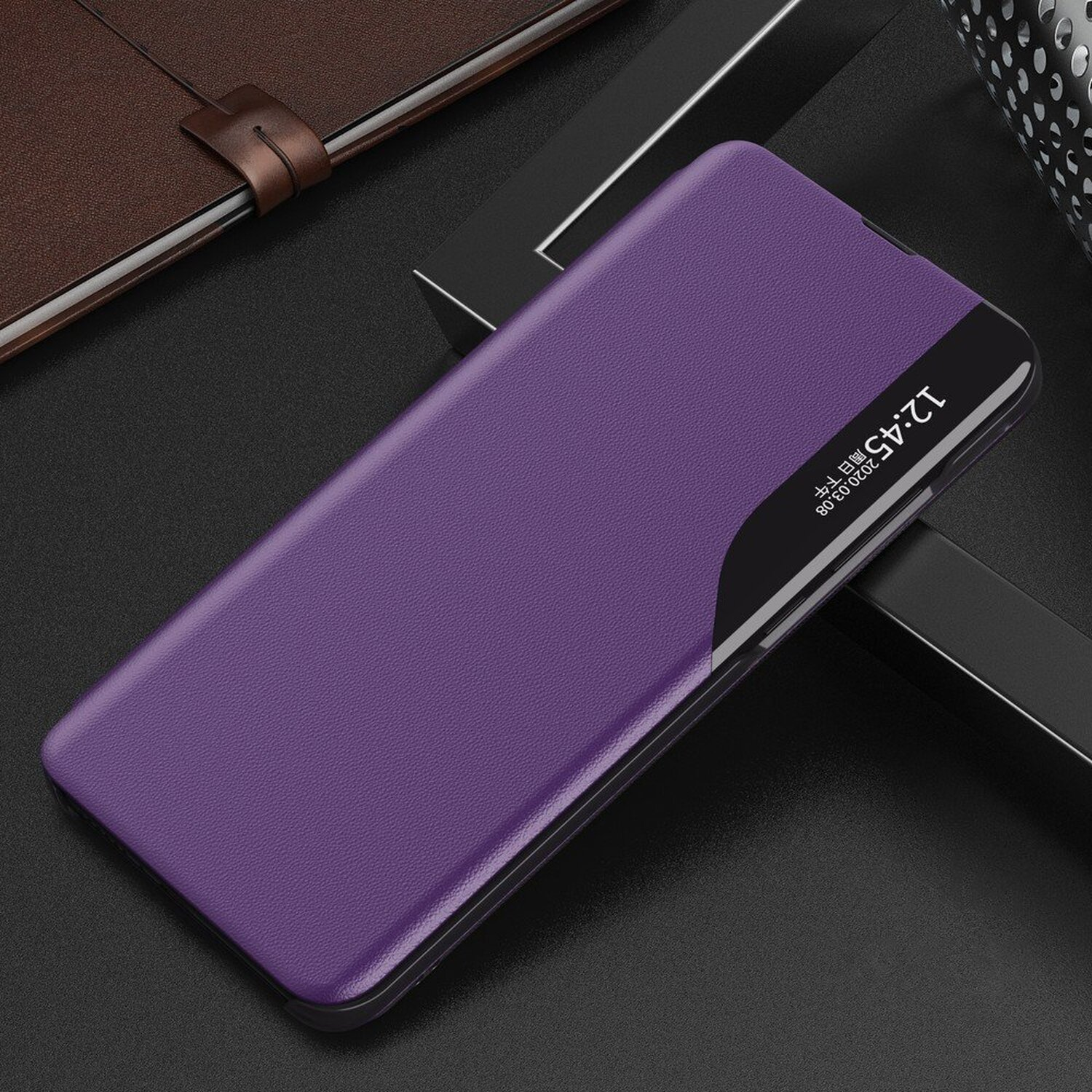 Violett S21 COFI Bookcover, Ultra, Galaxy Samsung, Eco Leather,