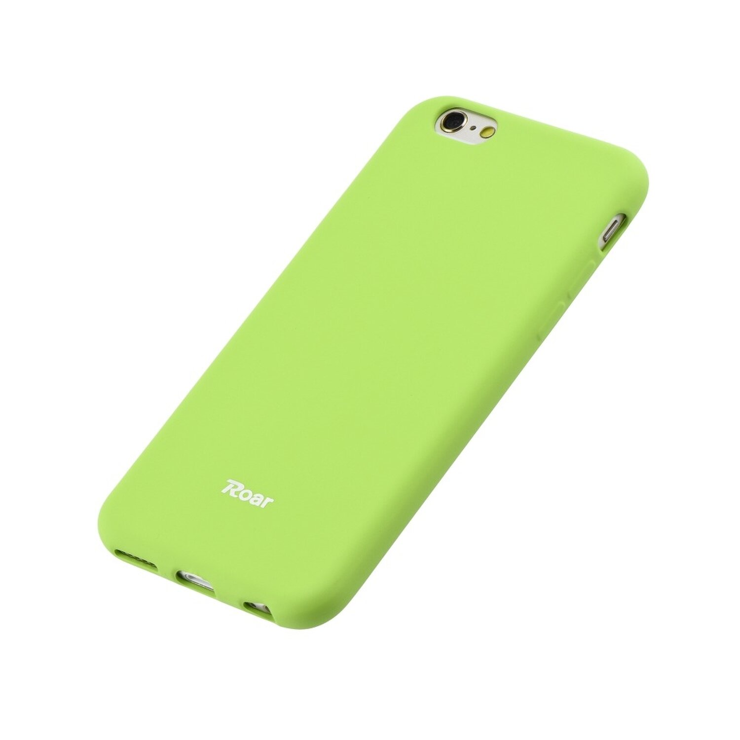 Grüne Handyhülle mit dem 'Roar'-Logo.