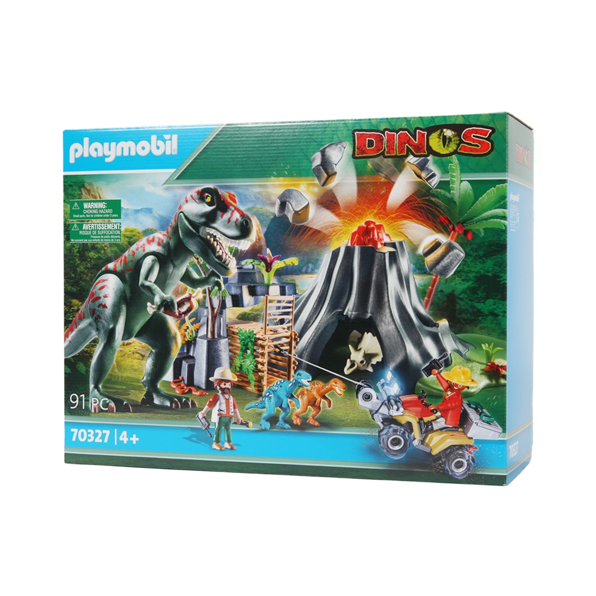 T-Rex Spielzeug mit Vulkan PLAYMOBIL