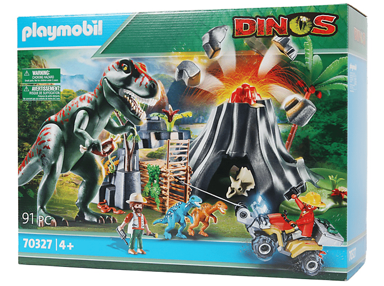 T-Rex Spielzeug mit Vulkan PLAYMOBIL
