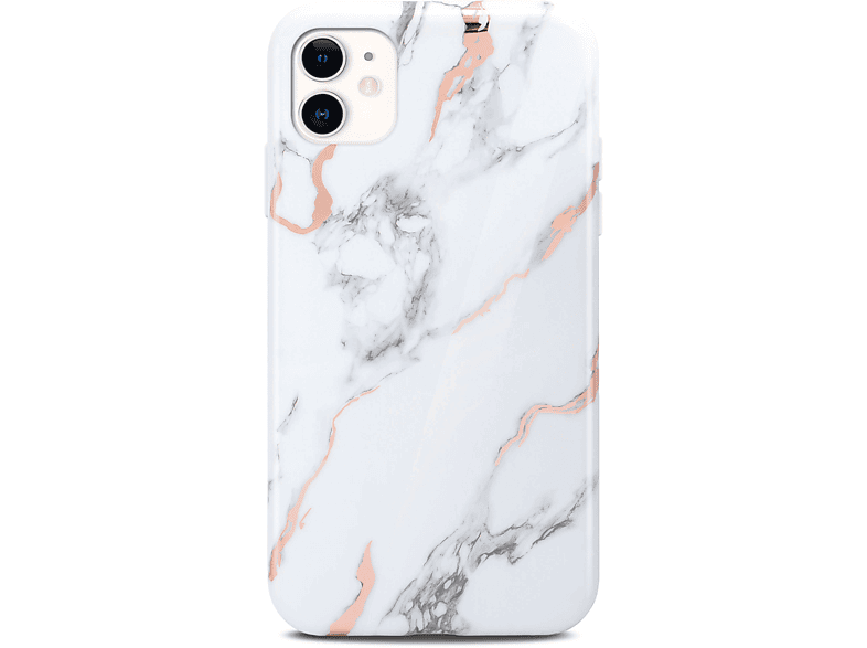ONEFLOW Sense Case Custodia Per Huawei P Smart 2019: Effetto Marmo Con Lustrini, Protezione 360° In Silicone, Passion
