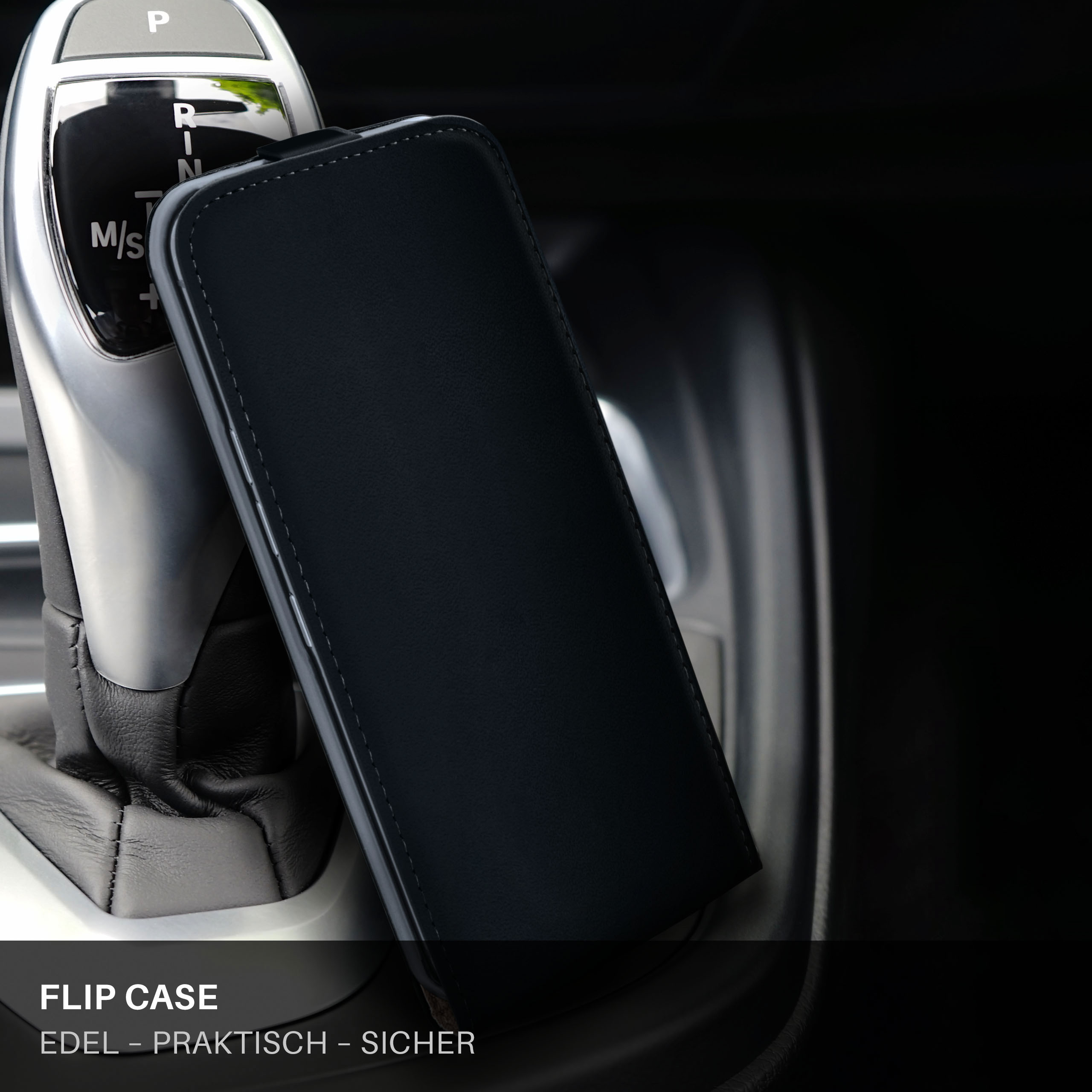 Case, Flip Cover, Plus, MOEX Motorola, Moto E4 Deep-Black Flip