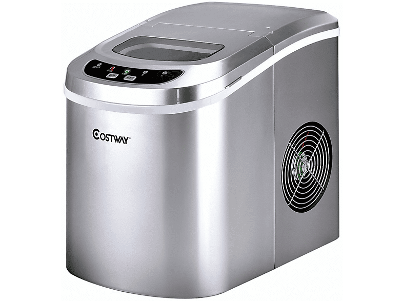 COSTWAY Eismaschine Eiswürfelbereiter (105 Watt, Silber)
