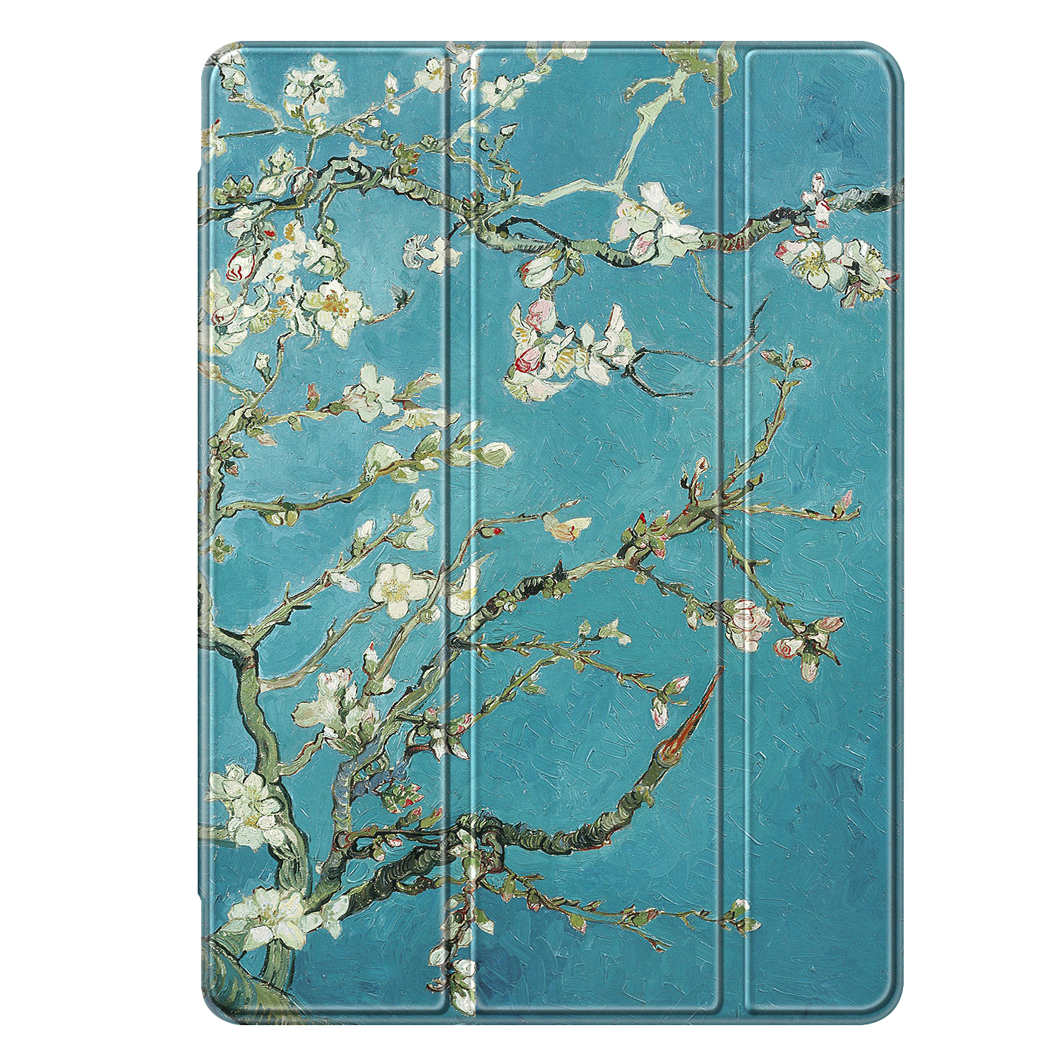 Bookcover Tablethülle Kunstleder, FINTIE für Hülle Mandelblüten Apple