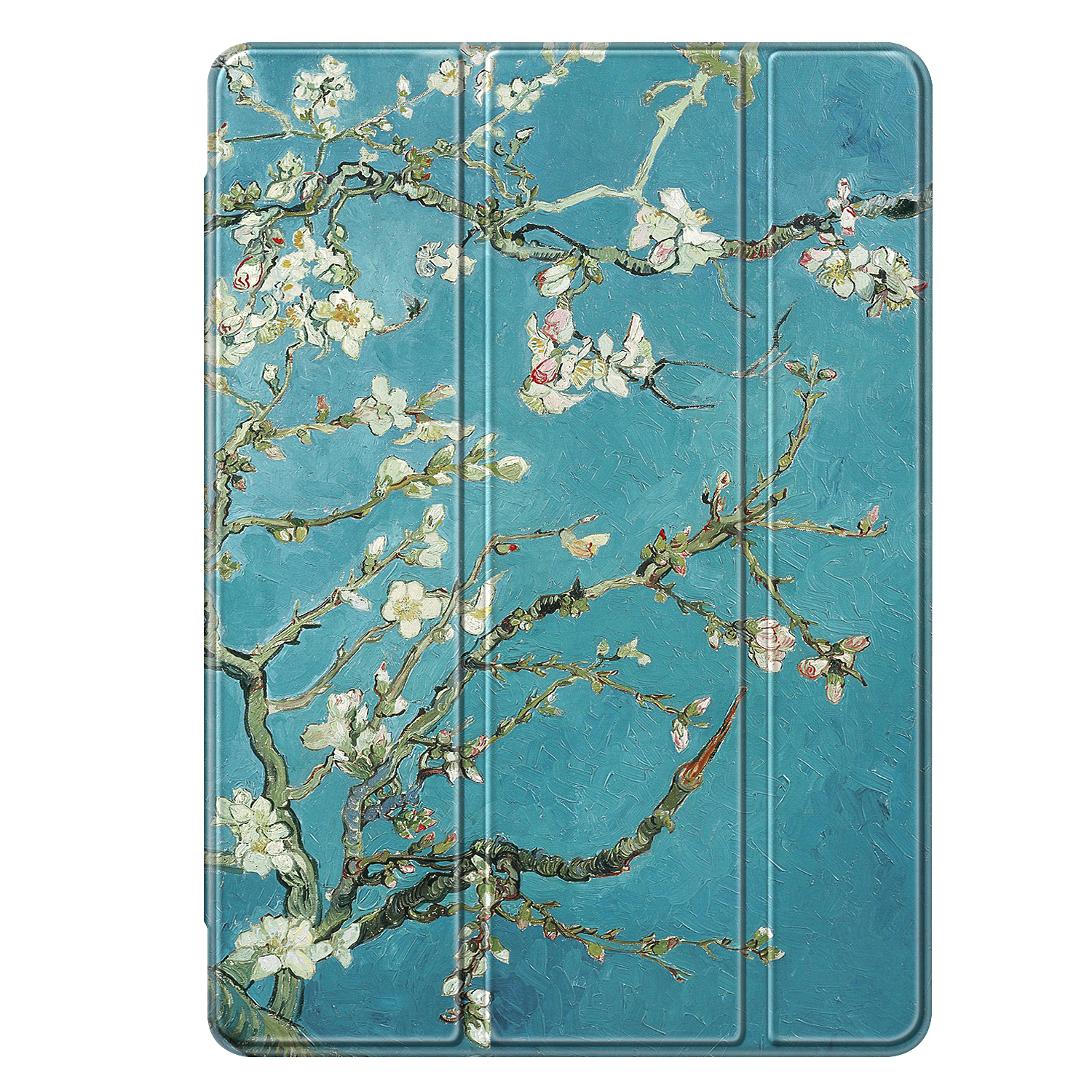 für FINTIE Tablethülle Mandelblüten Kunstleder, Hülle Apple Bookcover