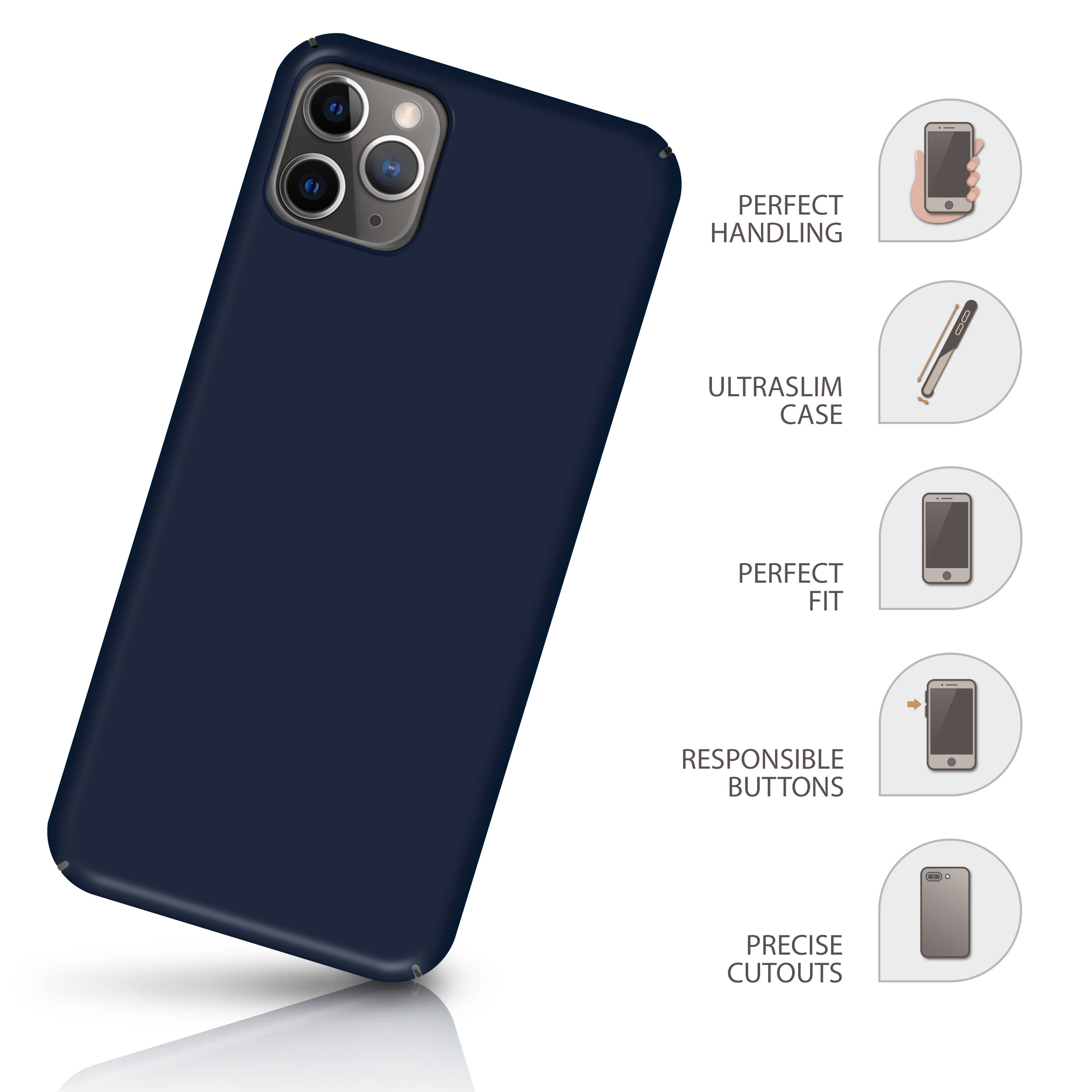 MOEX Alpha 12 Pro, iPhone 12 / Case, Apple, Blau Backcover