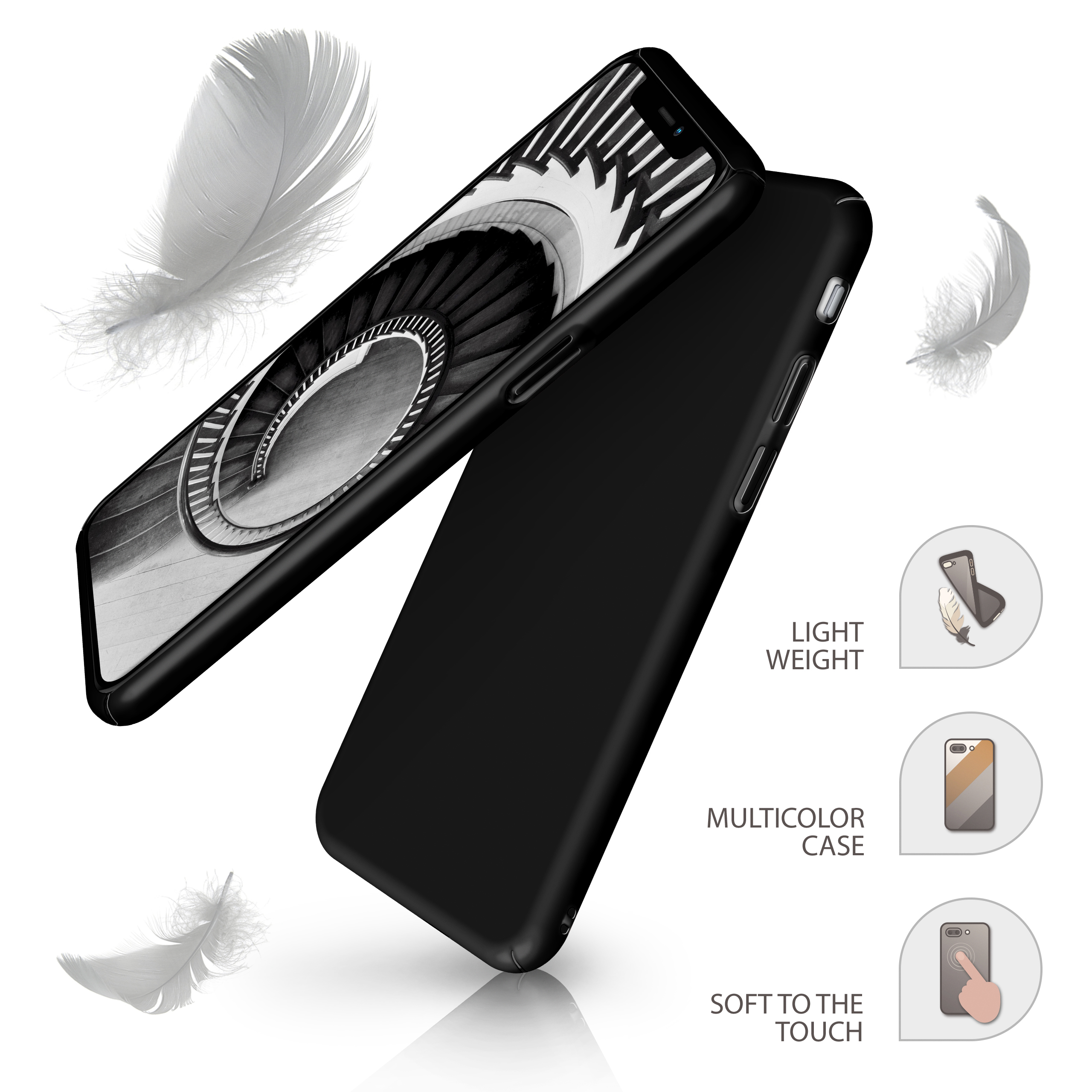 MOEX / iPhone Alpha Backcover, Schwarz Pro, Apple, 12 Case, 12