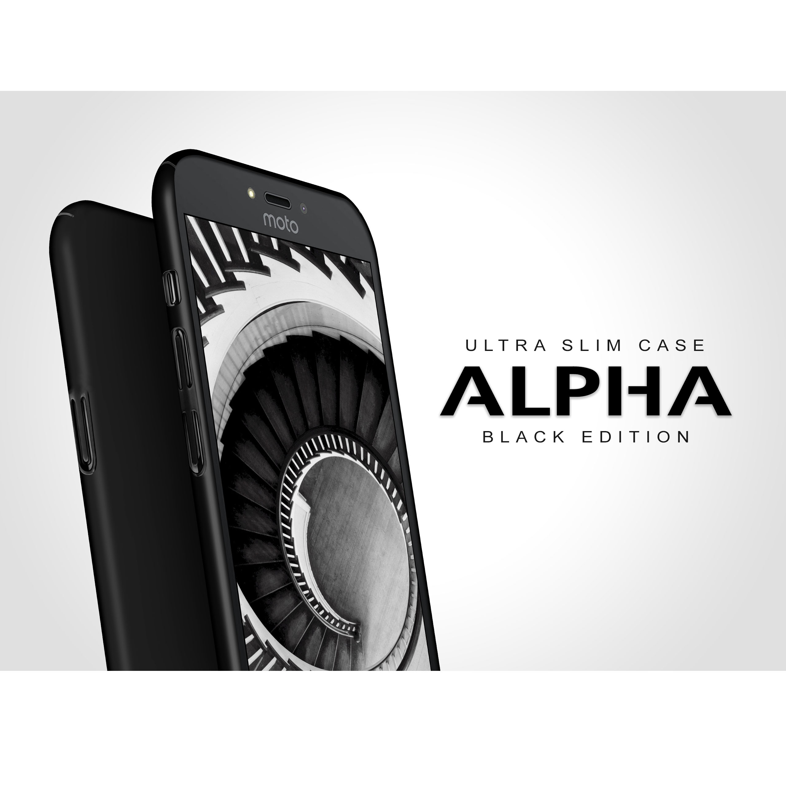 MOEX Alpha Case, Backcover, Motorola, C Plus, Schwarz Moto