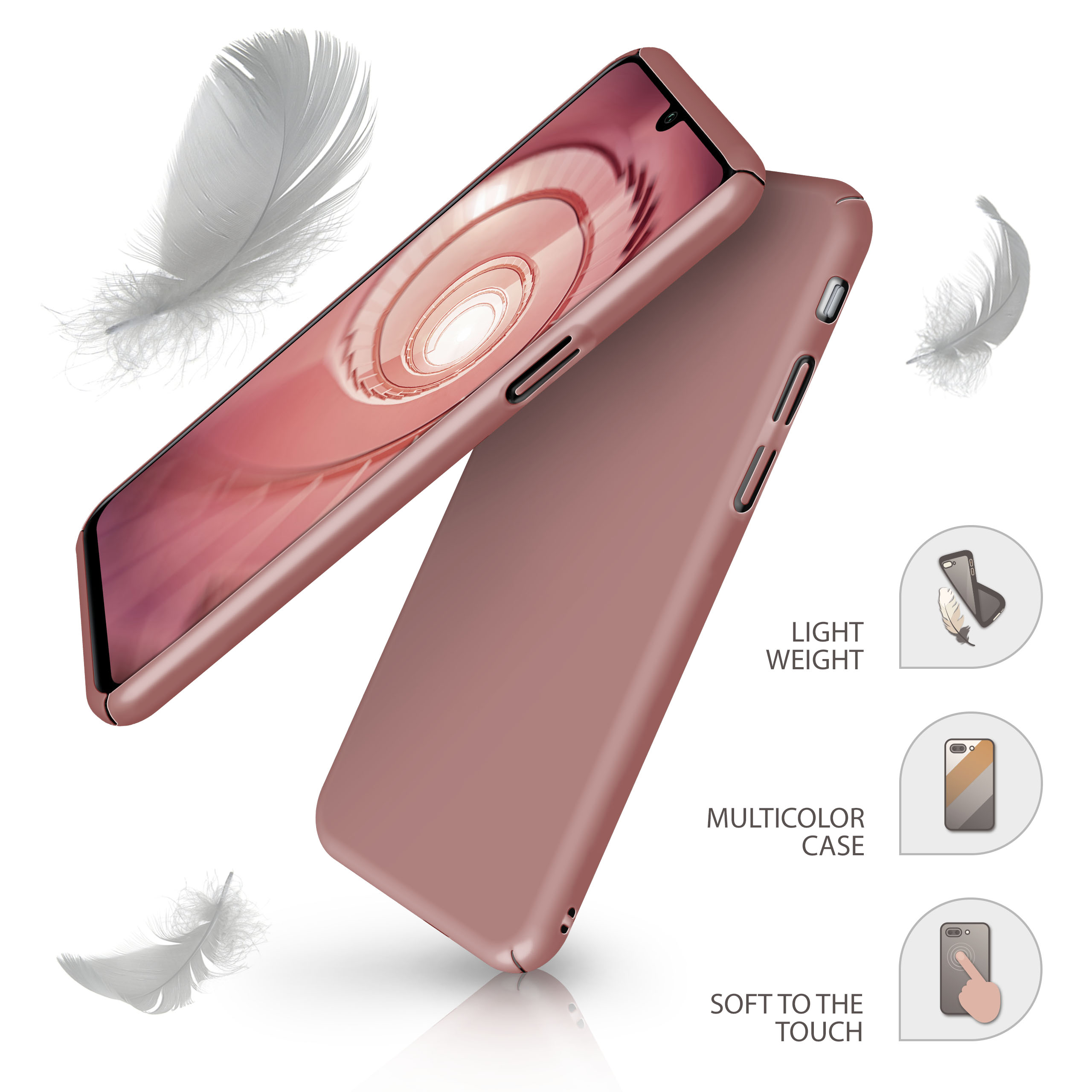 Case, Huawei, Gold Lite MOEX Rose Backcover, Alpha Lite/P30 New, P30