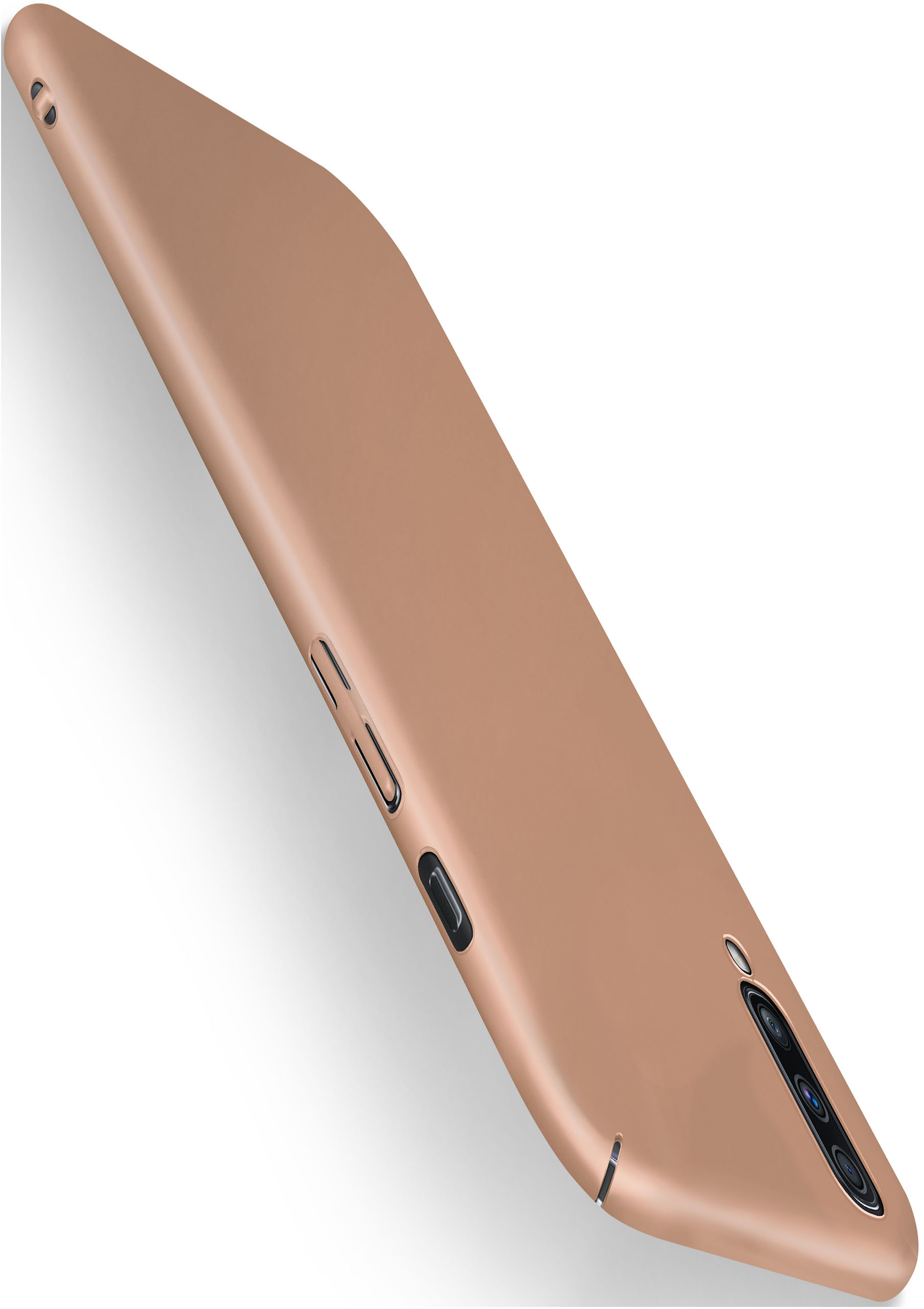 Eine bronzefarbene Handyhülle mit schlankem, minimalistischem Design.