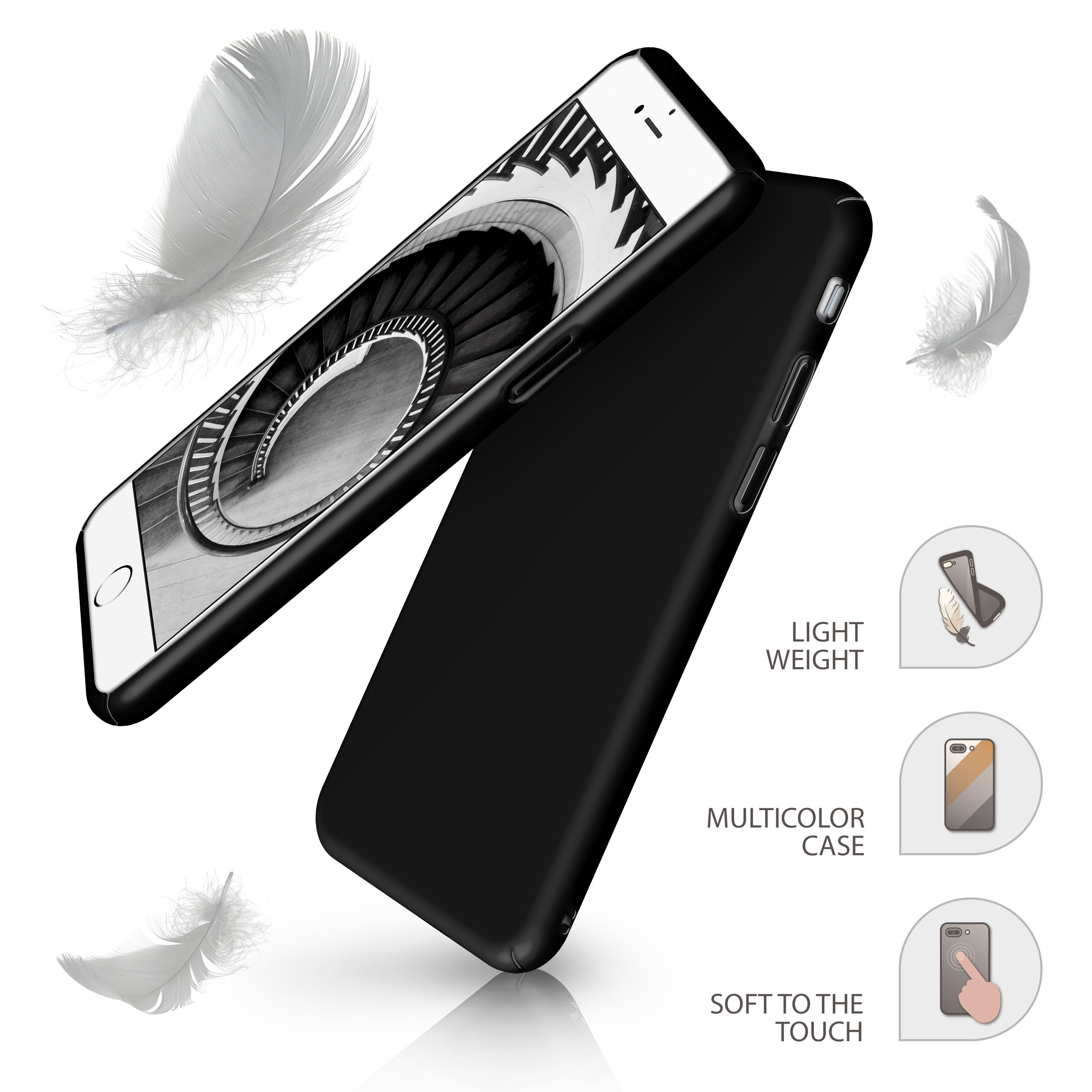 MOEX Alpha Case, (2020), SE Apple, Schwarz iPhone Backcover