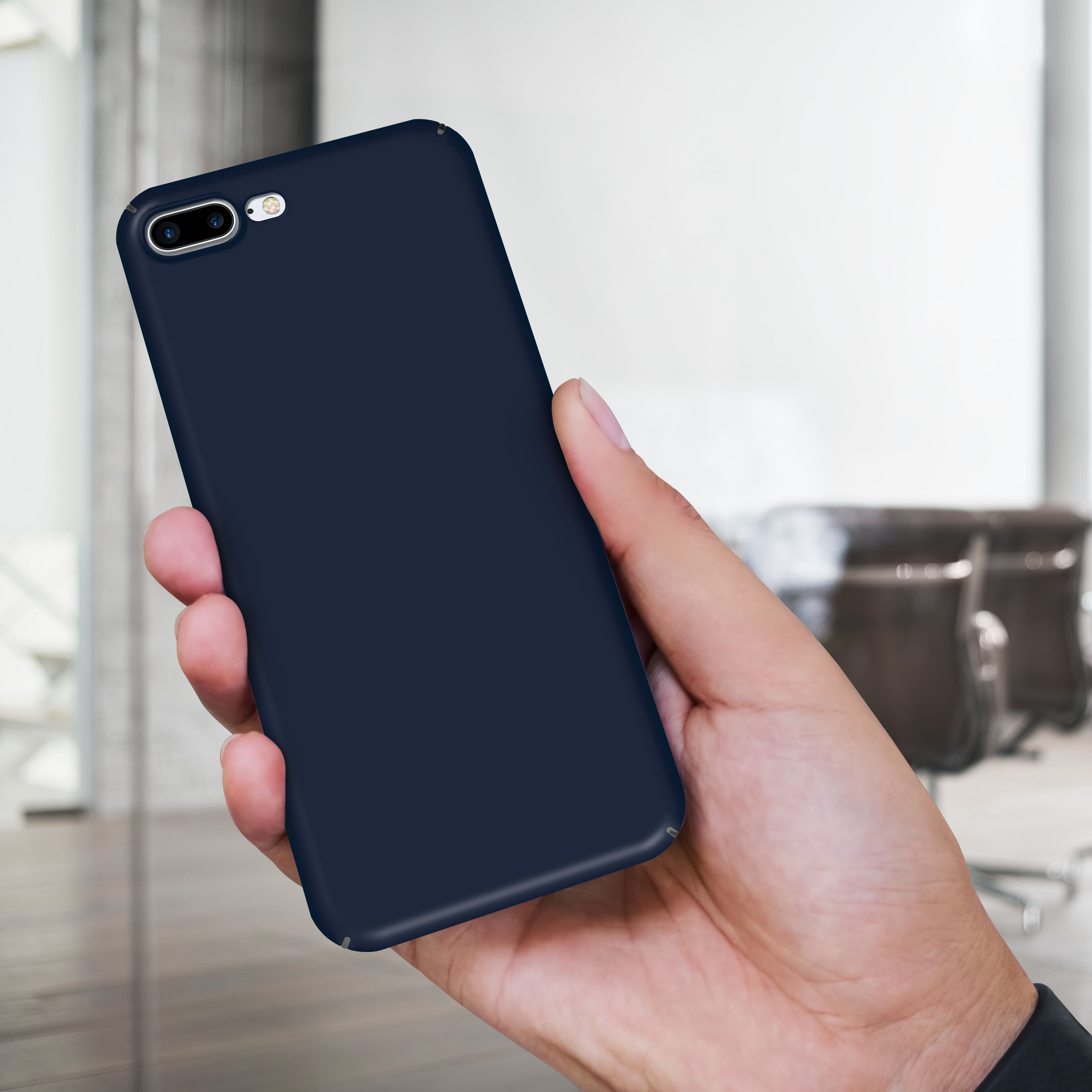 MOEX Alpha Case, Backcover, iPhone Blau 7 Plus Apple, Plus, iPhone 8 