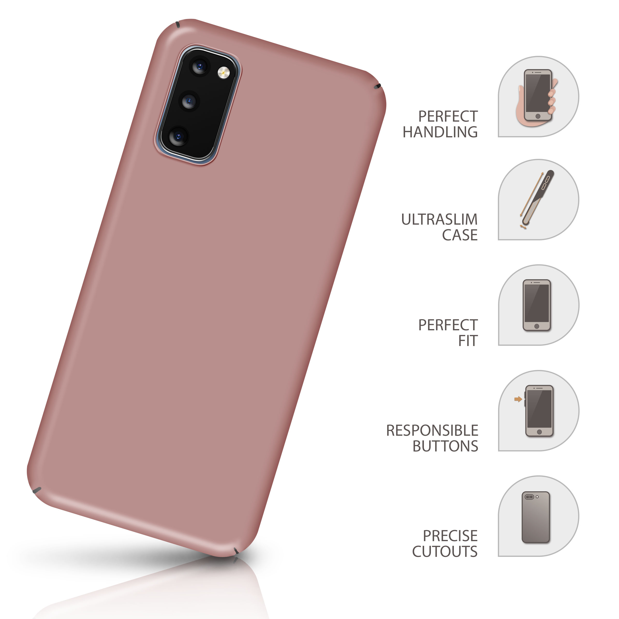 MOEX Alpha Case, Backcover, Samsung, Galaxy 5G, / Gold S20 Rose S20