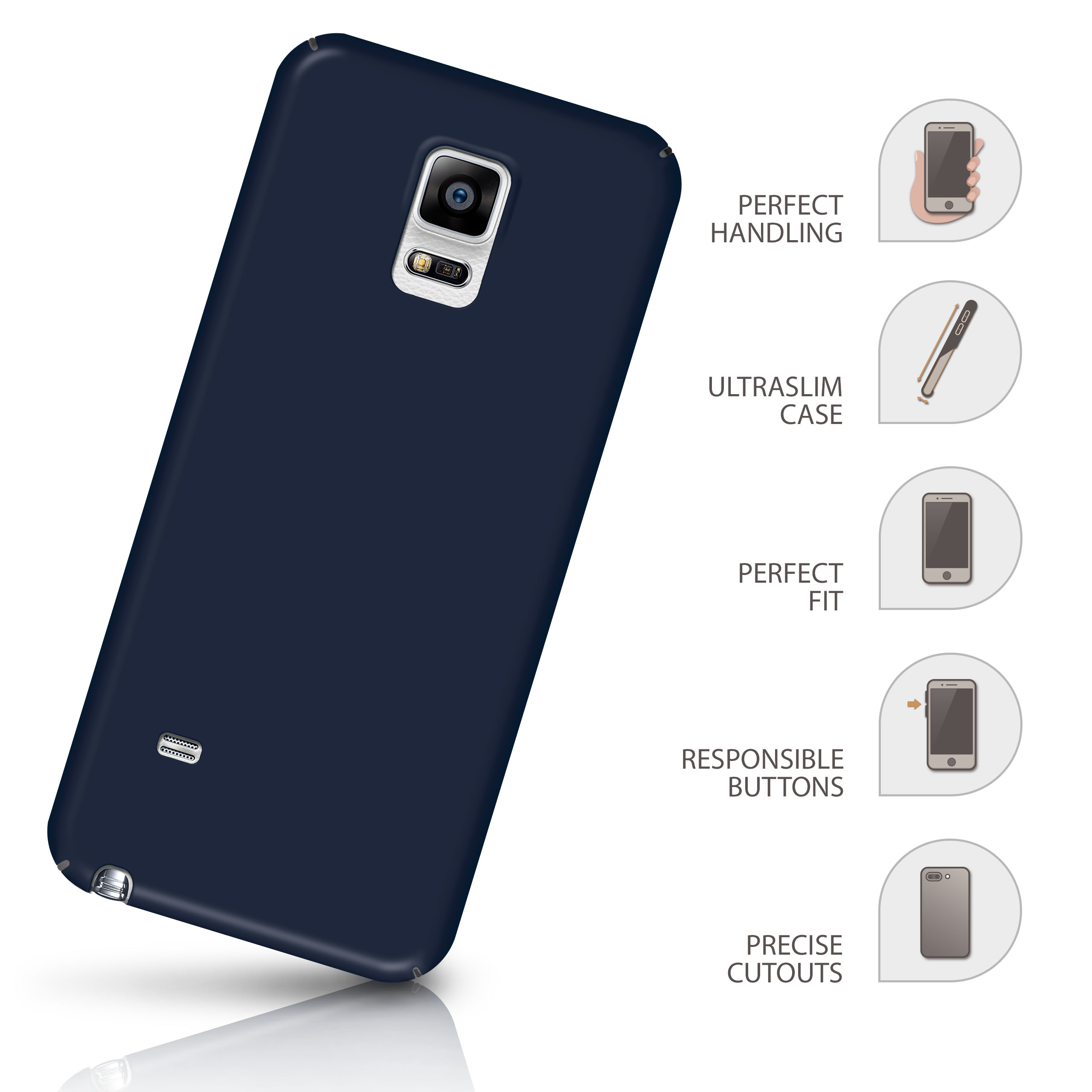 Backcover, Blau Alpha 4, Case, Galaxy Samsung, Note MOEX