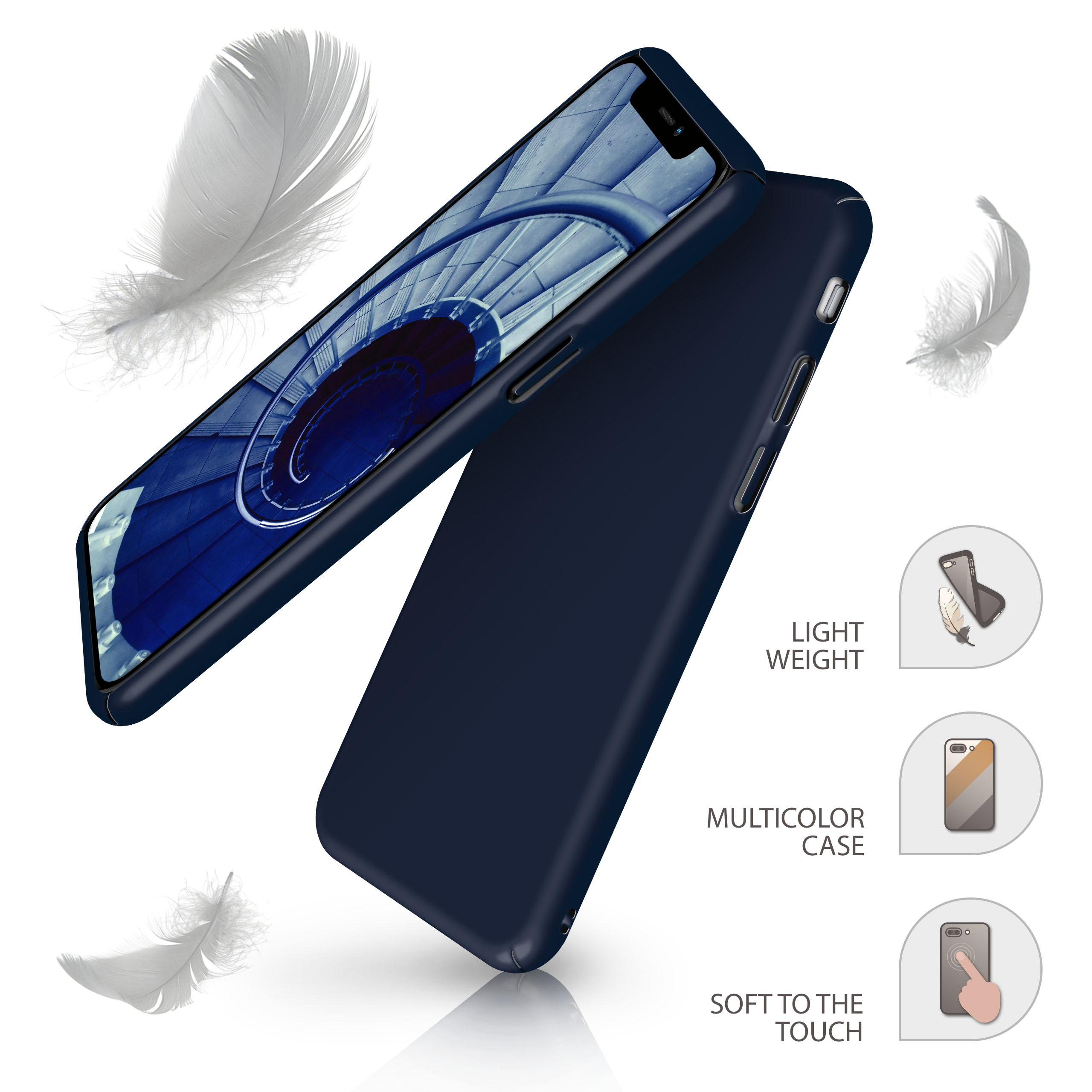 MOEX Alpha Case, 12 12 iPhone Pro, Blau Apple, / Backcover