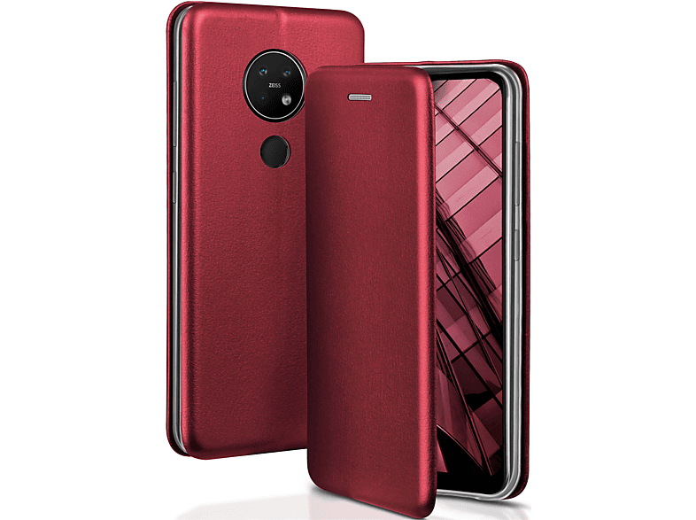 ONEFLOW Business Case, Flip Cover, Nokia, 6.2 / 7.2, Burgund - Red