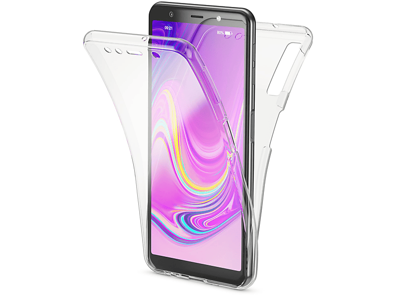 360 Silikon Transparent Galaxy Grad Samsung, Klare Backcover, A7 Hülle, NALIA (2018),