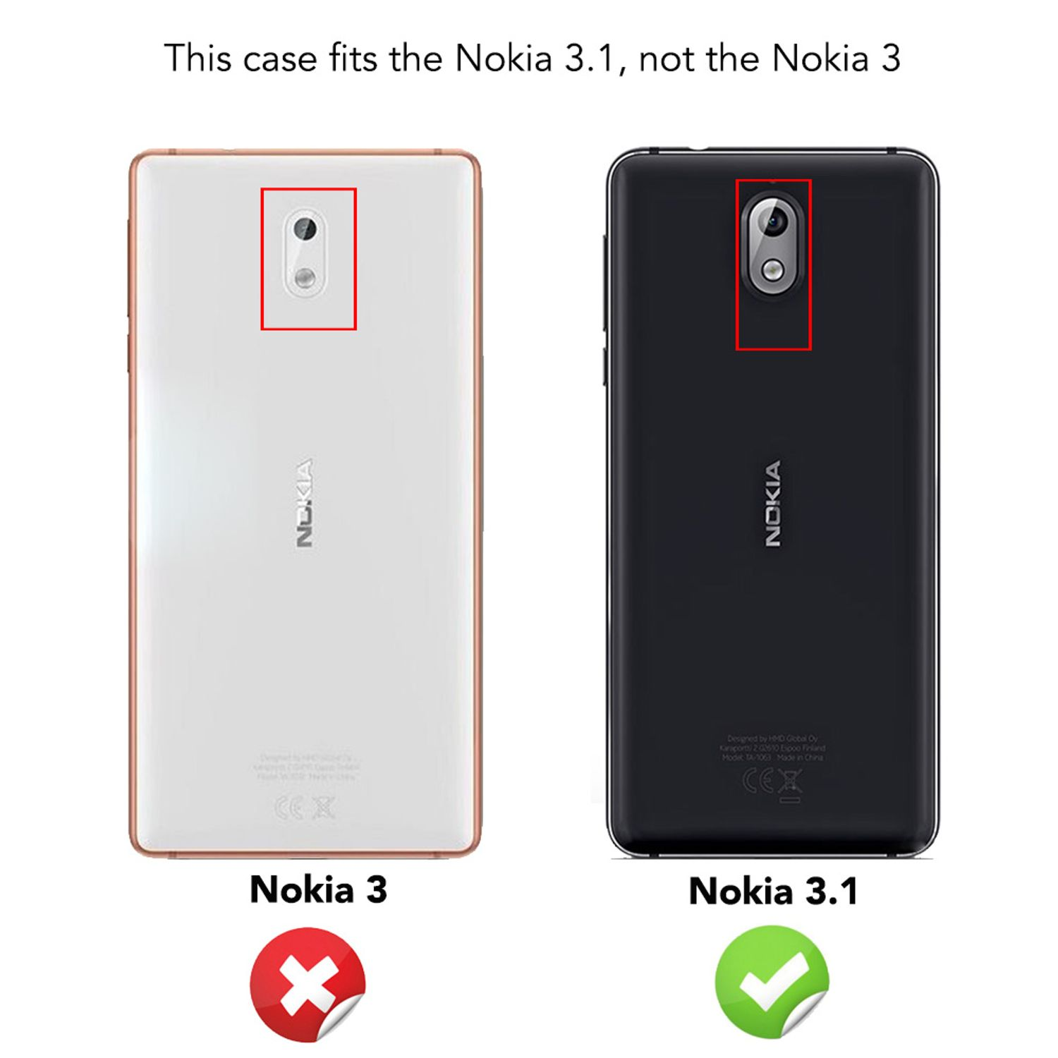 NALIA Leder-Look Silikon Schwarz Backcover, (2018), Hülle, 3.1 Nokia