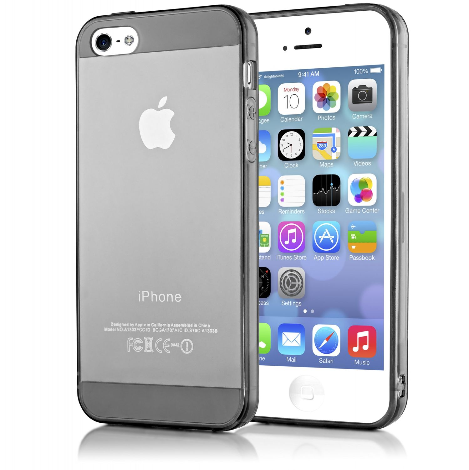 iPhone SE 5s, Silikon iPhone NALIA Hülle, Grau Klare 5 Backcover, iPhone Apple, Generation) (1.