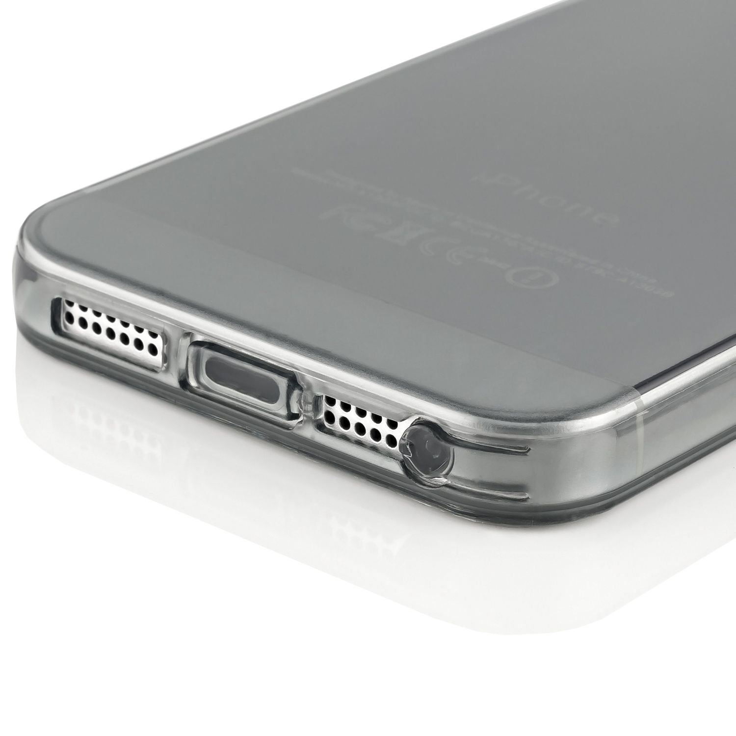 (1. Generation) Hülle, iPhone Grau iPhone 5 NALIA Silikon Backcover, Apple, Klare 5s, iPhone SE