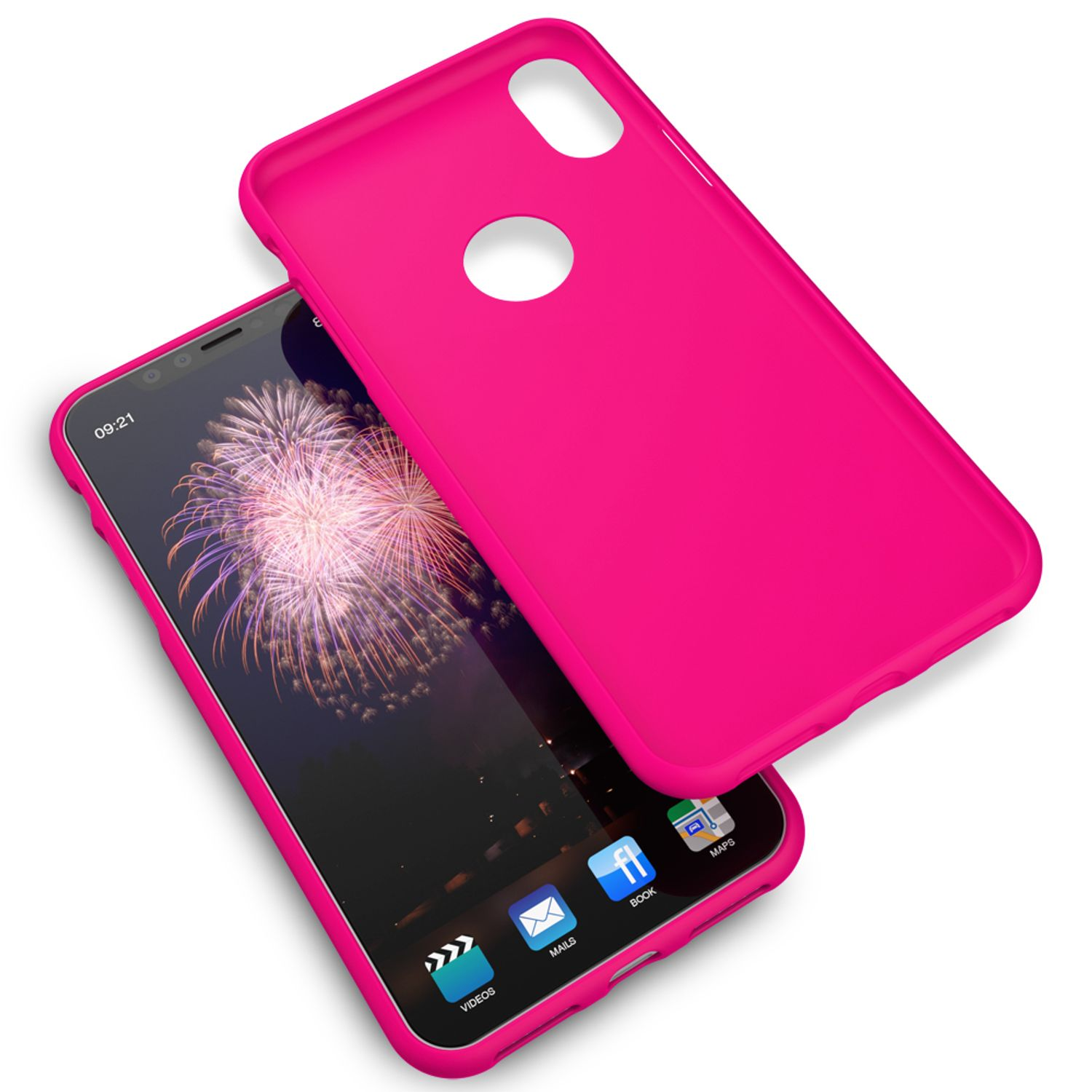 Apple, NALIA Silikon Neon XR, iPhone Backcover, Pink Hülle,