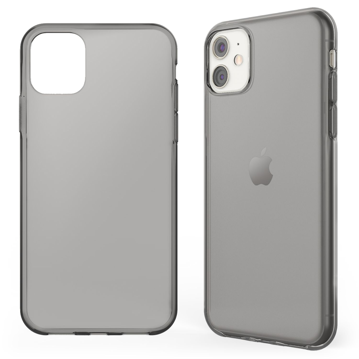 Klare Apple, iPhone NALIA Backcover, 11, Grau Silikon Hülle,