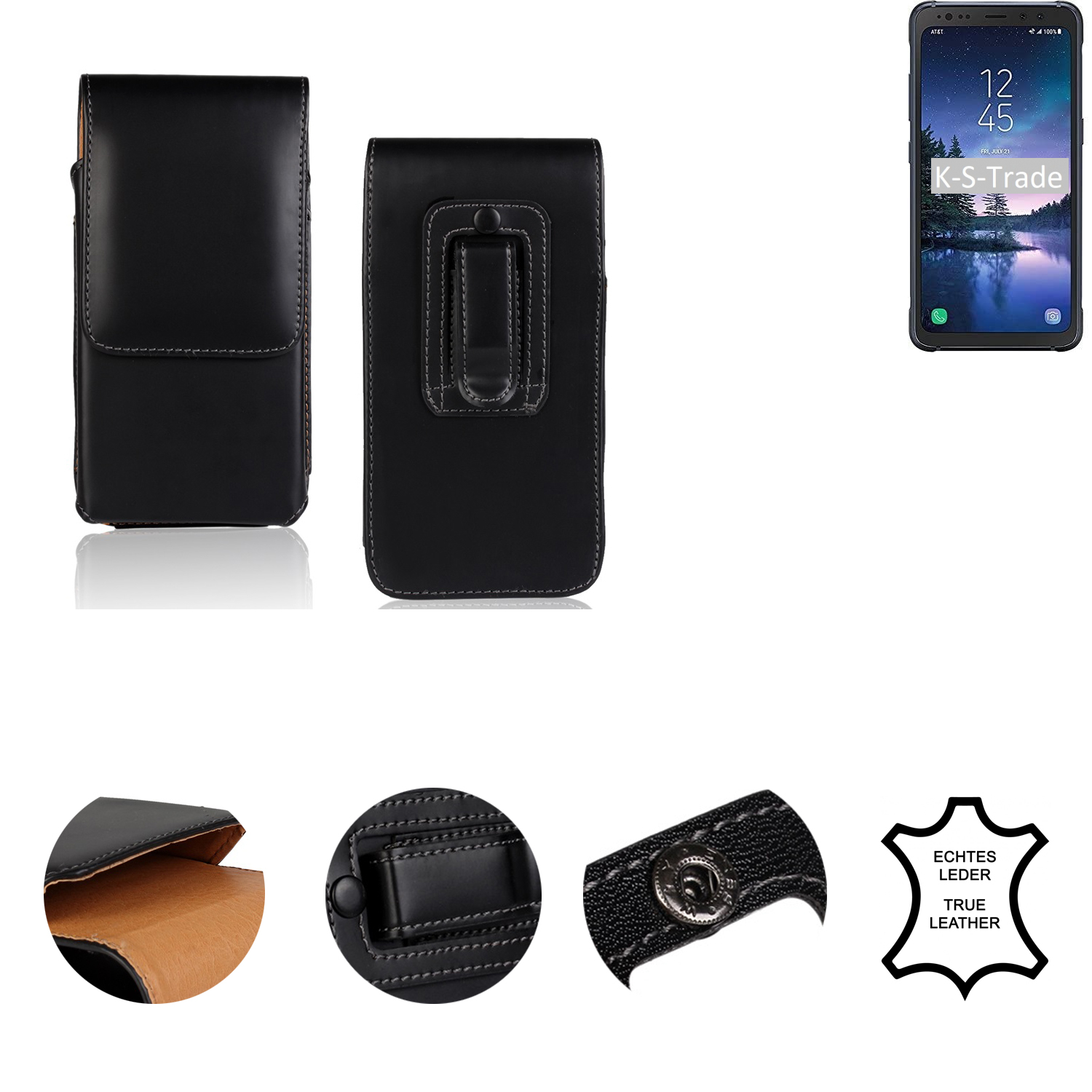 Active, Holster S8 K-S-TRADE Galaxy schwarz Samsung, Schutzhülle, Holster,