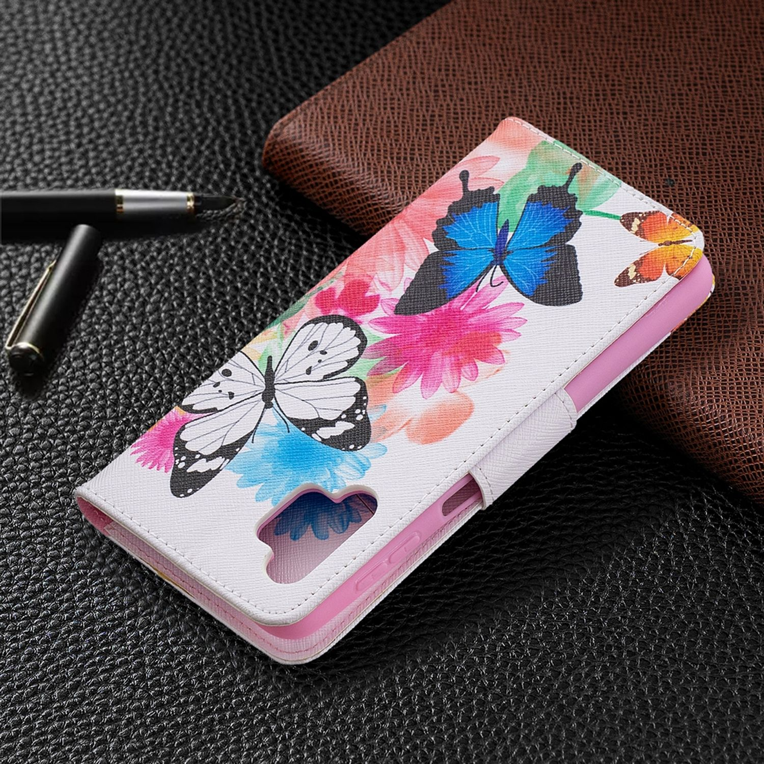A32 Samsung, 5G, DESIGN Book Rosa Bookcover, Galaxy KÖNIG Case,