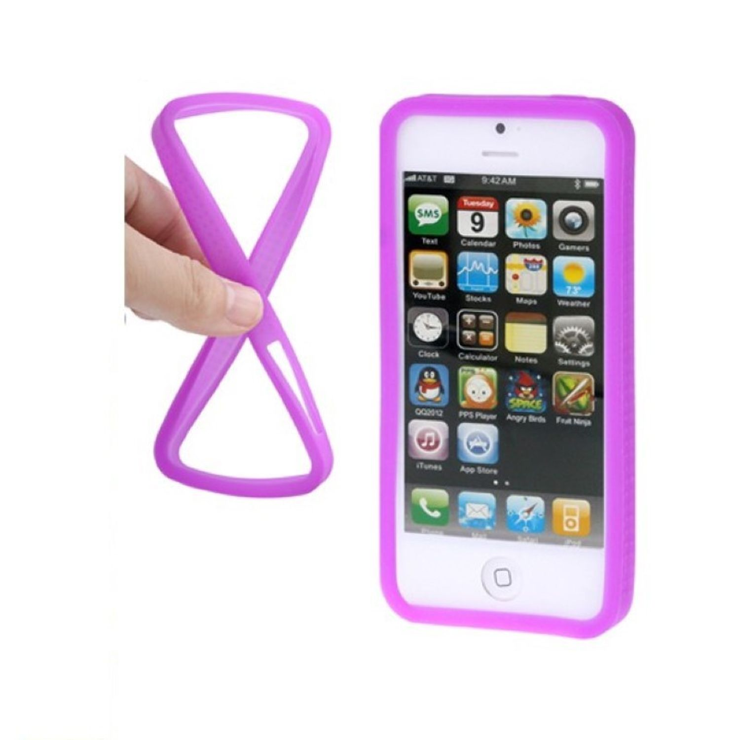 KÖNIG DESIGN Handyhülle, iPhone 5s Backcover, / Apple, Violett 5 / SE