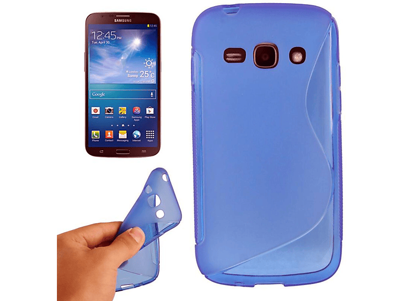 KÖNIG DESIGN Schutzhülle, Backcover, Samsung, Galaxy Ace 3 S7272, Blau