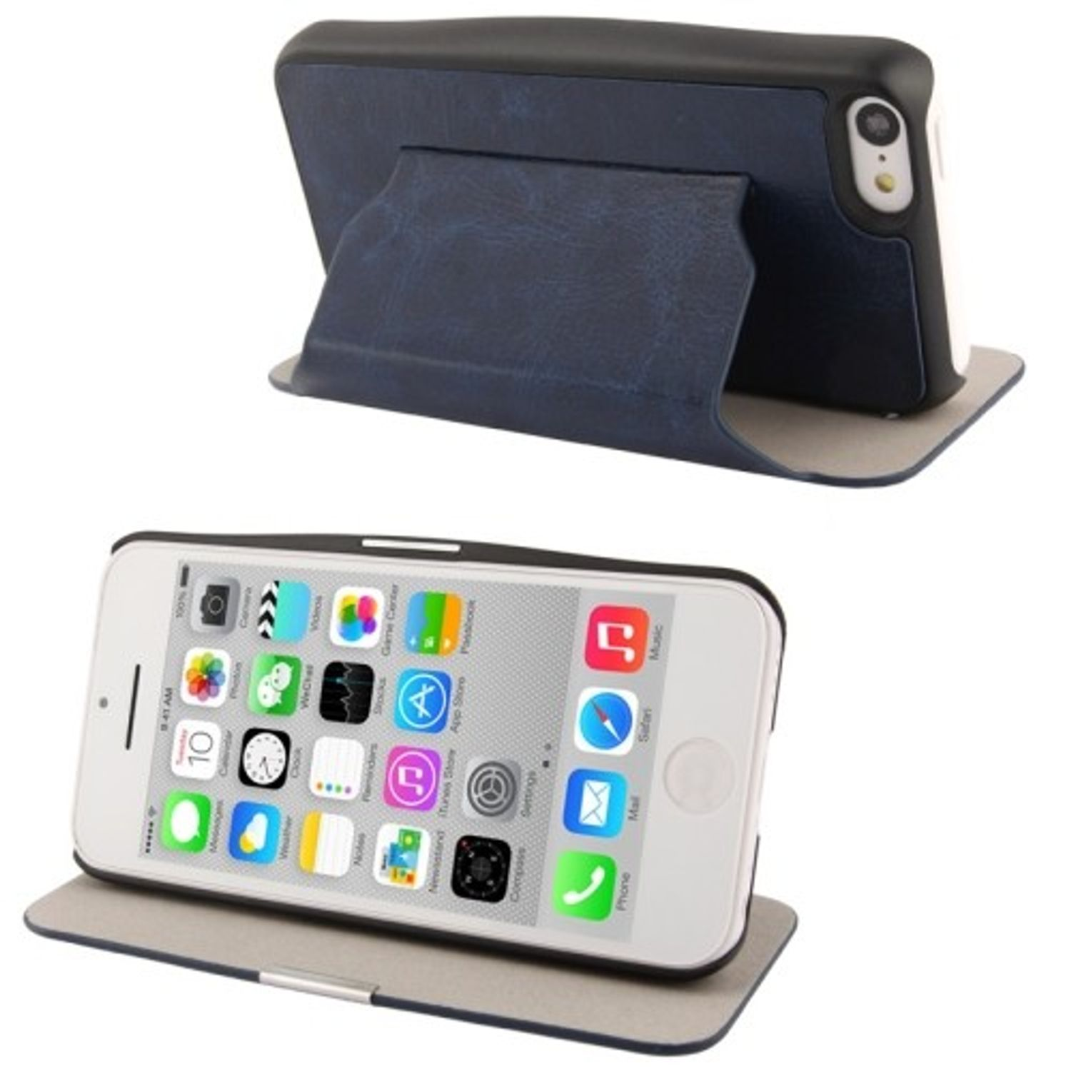 Apple, 5c, Handyhülle, Blau iPhone KÖNIG DESIGN Backcover,