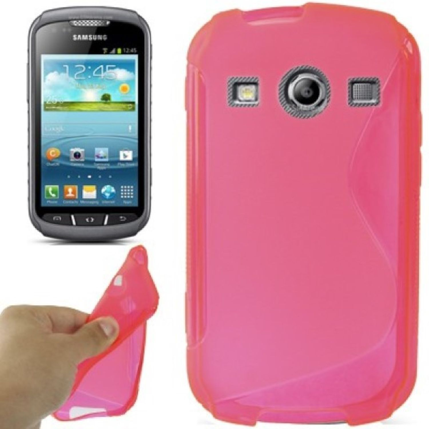 KÖNIG DESIGN Schutzhülle, Backcover, Xcover2 S7710, Rosa Samsung