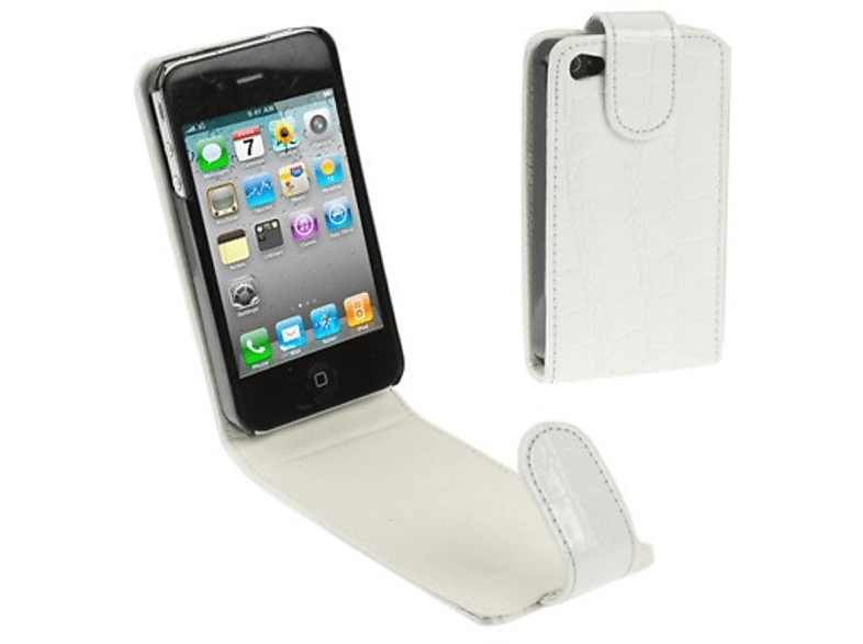 KÖNIG DESIGN Handyhülle, Backcover, 4s, 4 Weiß iPhone Apple, 